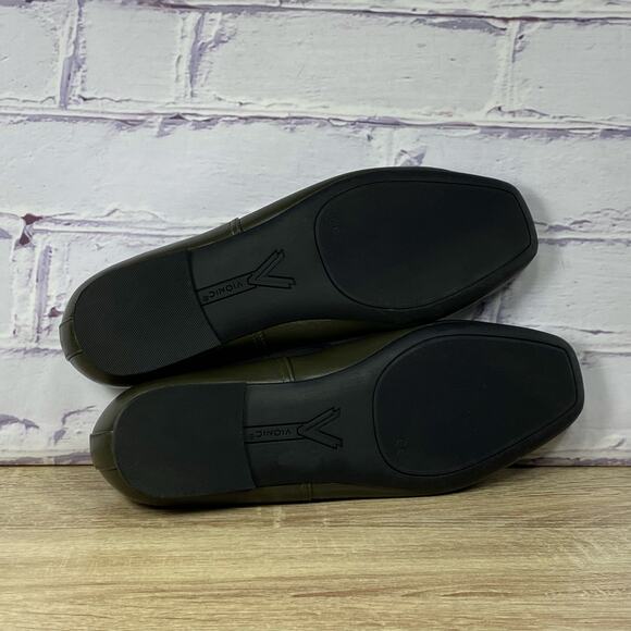 Vionic Orinda Ballet Flats Women's 10 Wide Olive Green Square Toe Comfort Shoes - Picture 7 of 8